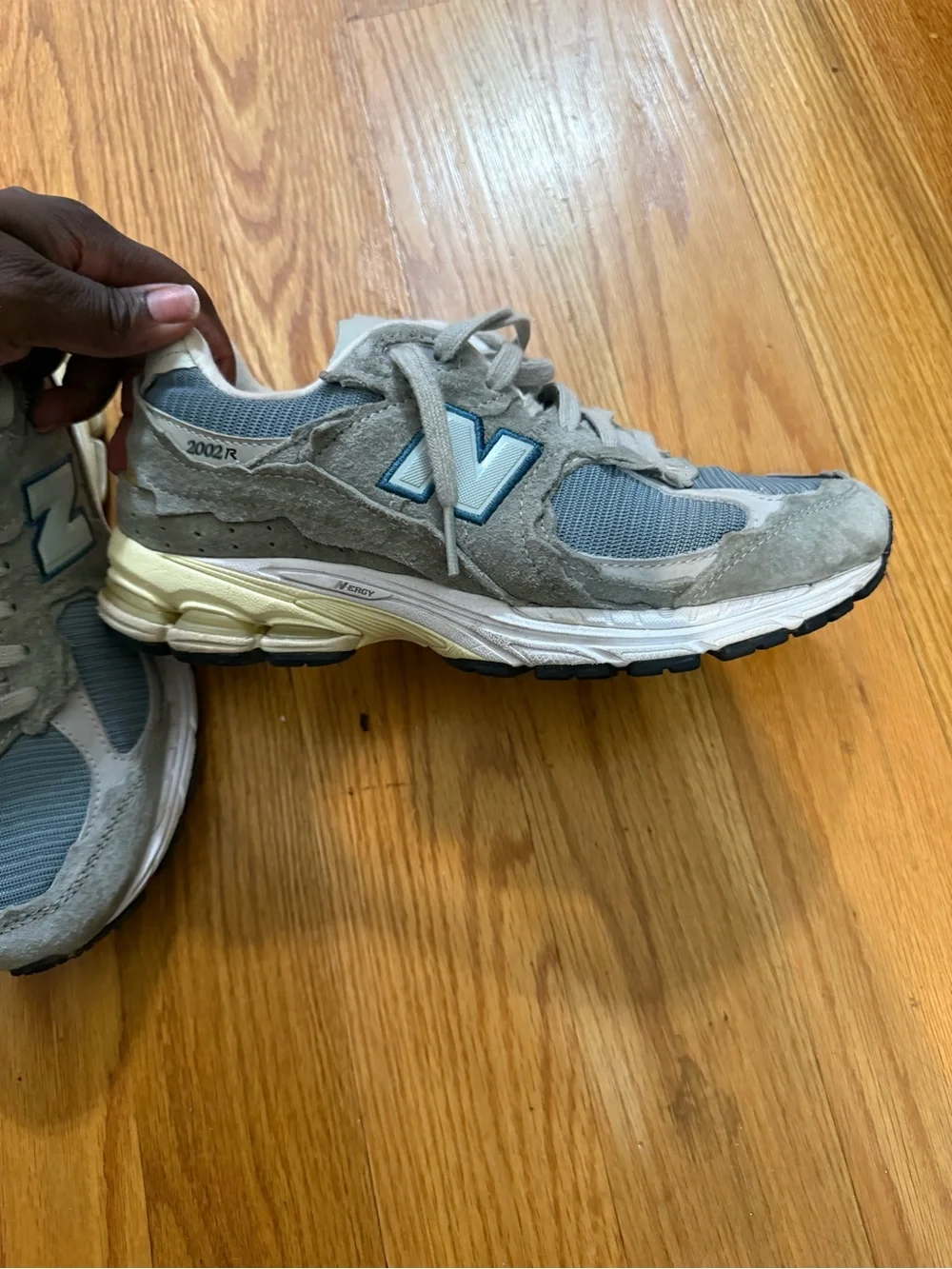 Gray and Blue Athletic Sneakers - Comfortable Everyday Shoes